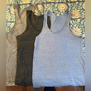 Three Alternative organic tanks - no tags - medium large
